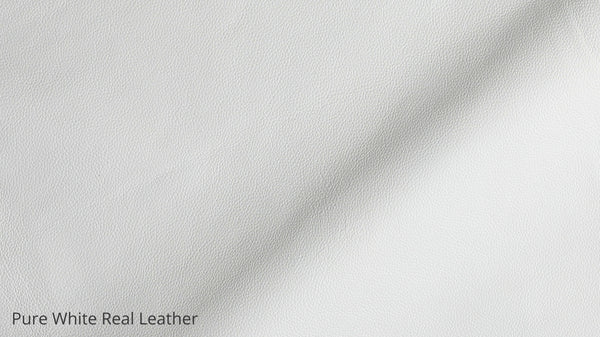 Modern White Real Leather