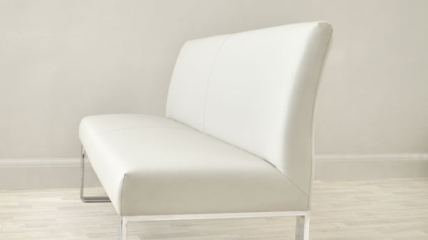 Chrome leather bench