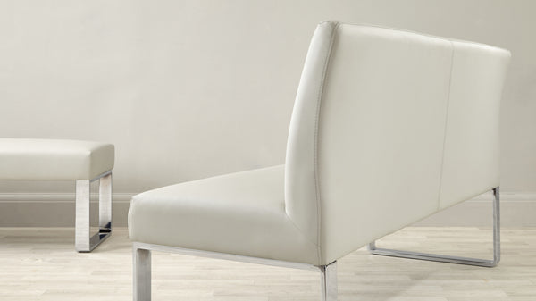 Comfy leather kitchen bench