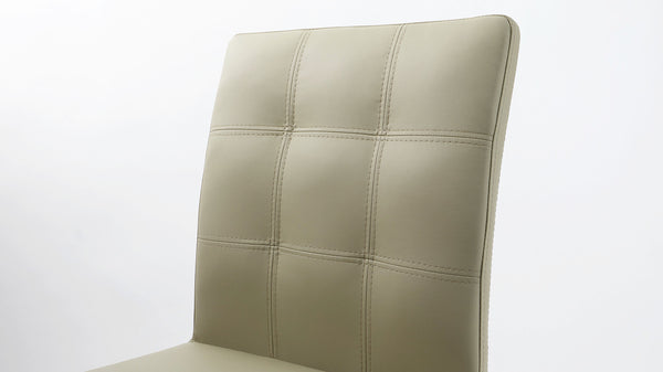 Contemporary Grey Quilted Dining Chairs