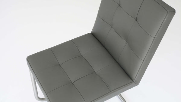 Quilted Real Leather Dining Chairs