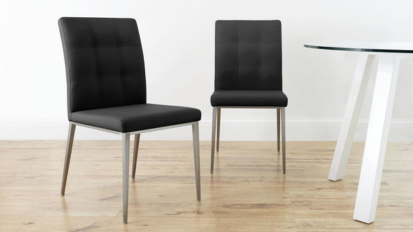 Black Quilted Dining Chairs