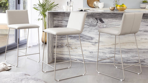 Tia leather bar stool